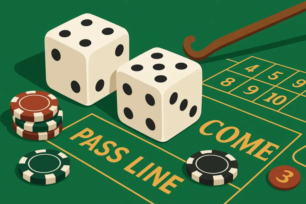 playing craps game at casino