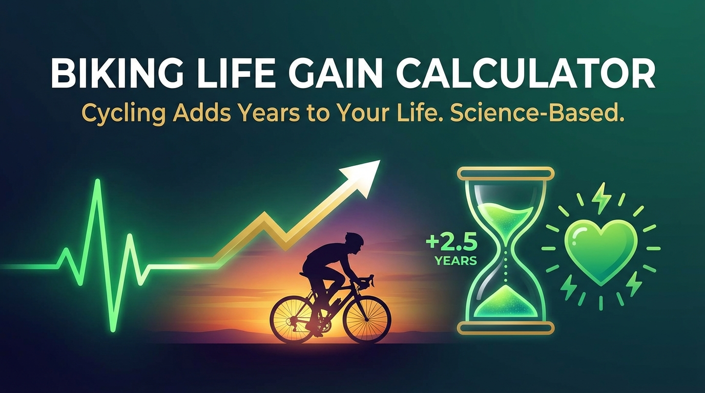 Biking Life Gain Calculator – Estimate Longevity Benefits | Dyutam