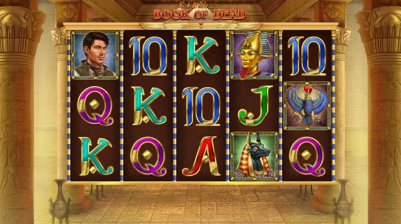Book of Dead slot game reels