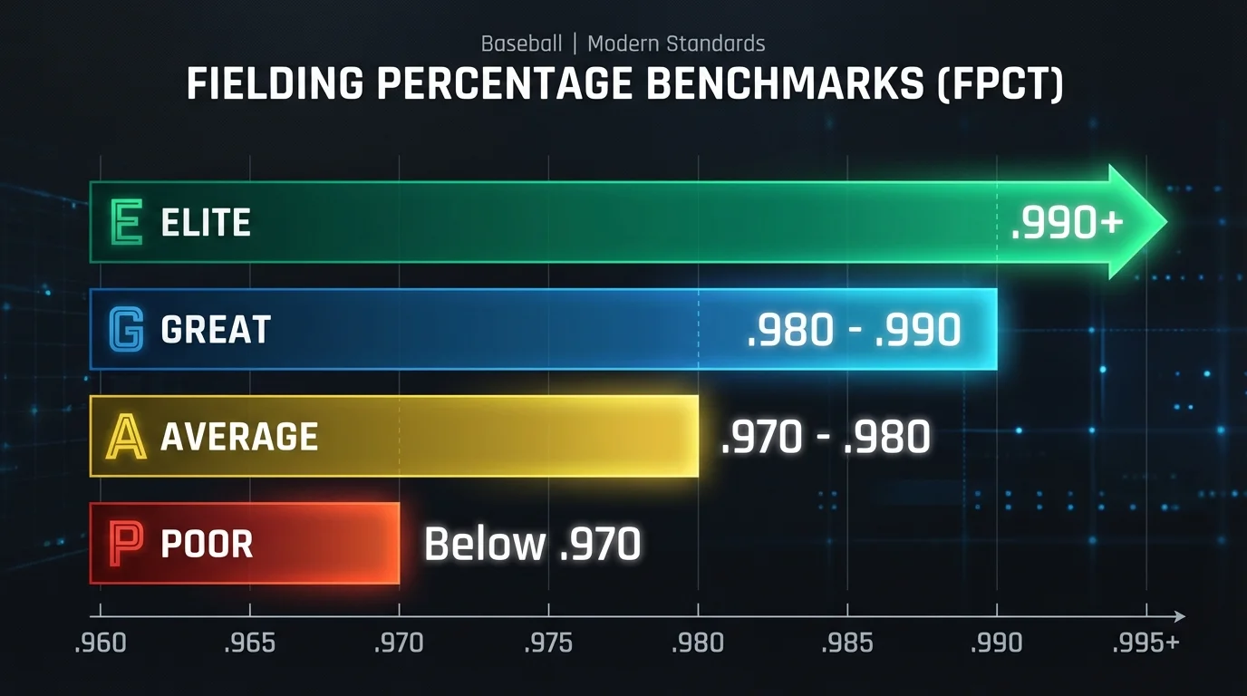 Fielding Percentage Benchmarks Chart