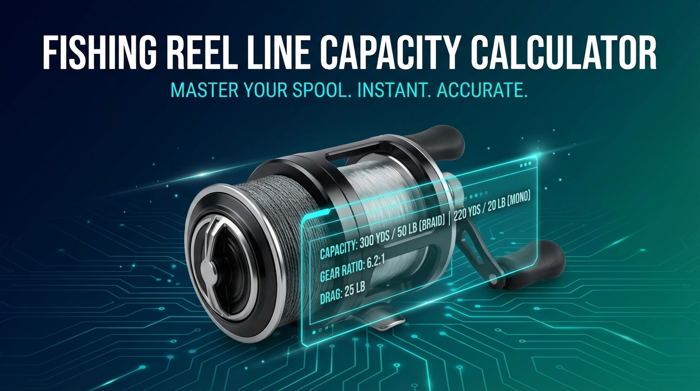 Fishing Reel Line Capacity Calculator - Mono, Braid & Fluoro | Dyutam