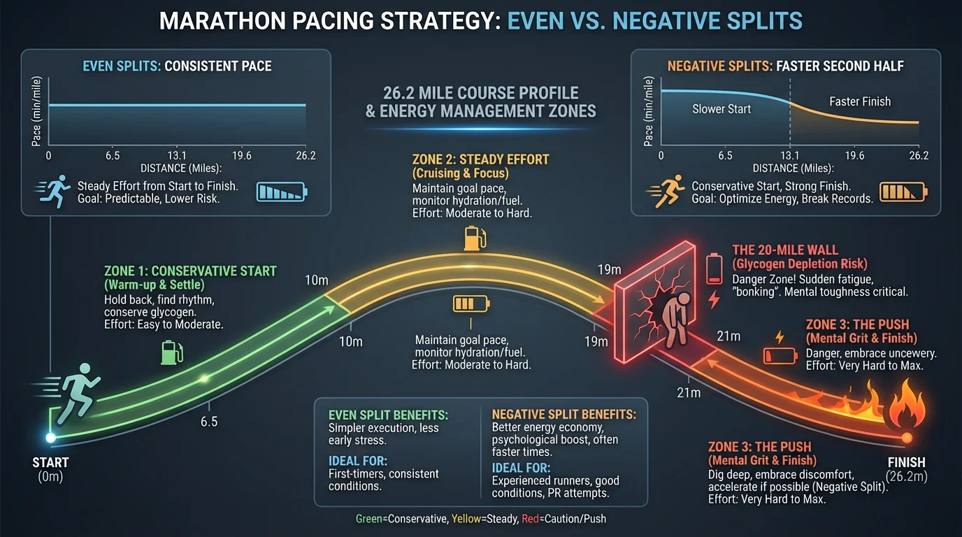 Marathon Pacing Strategy and Energy Management