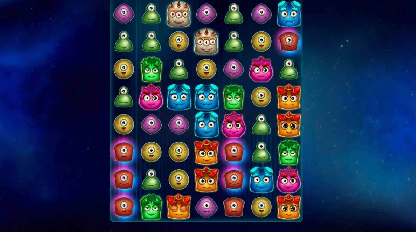 Reactoonz slot game grid