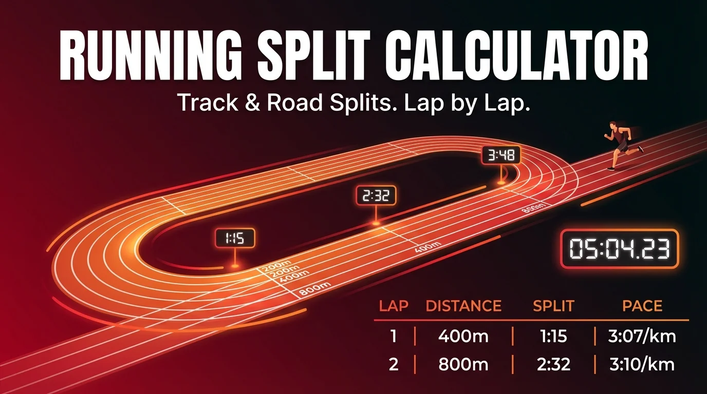 Runner on track checking split time