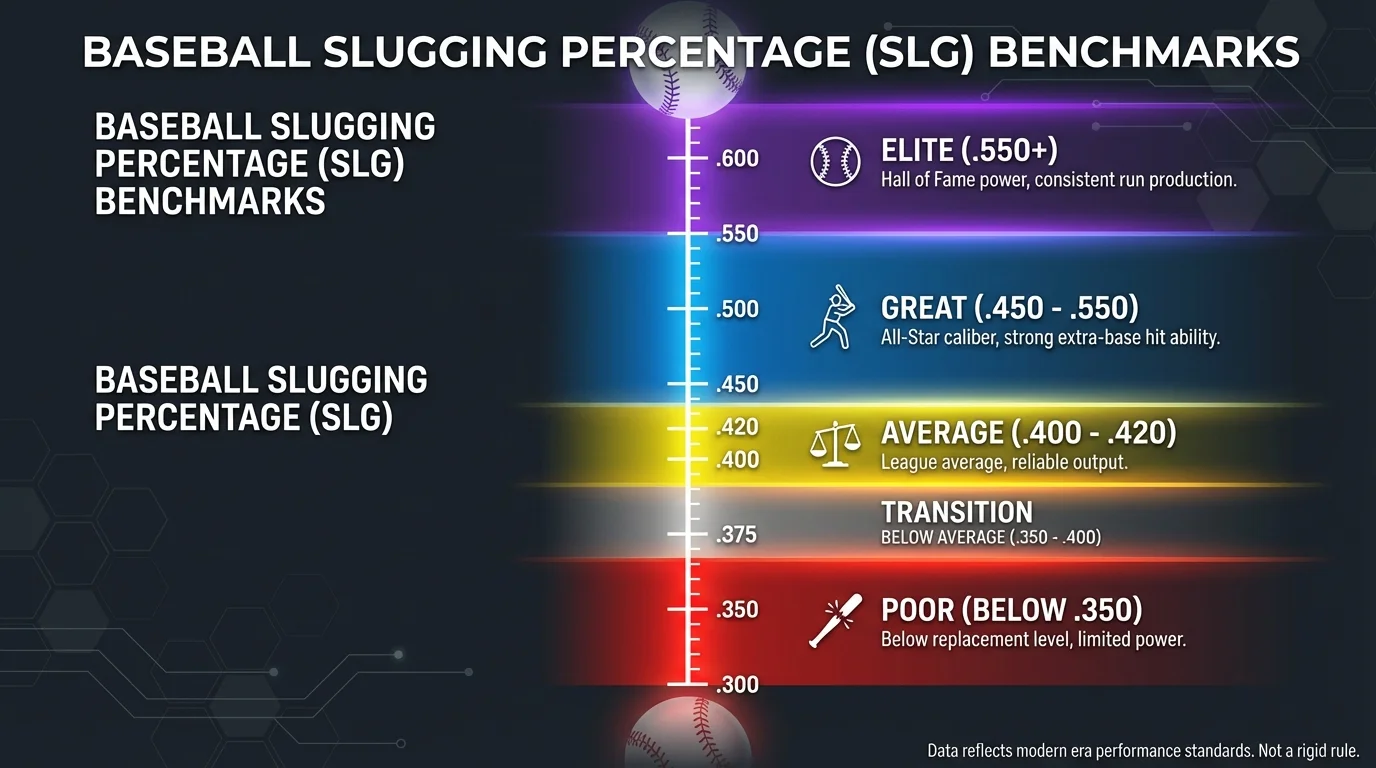 Slugging Percentage Benchmarks Chart