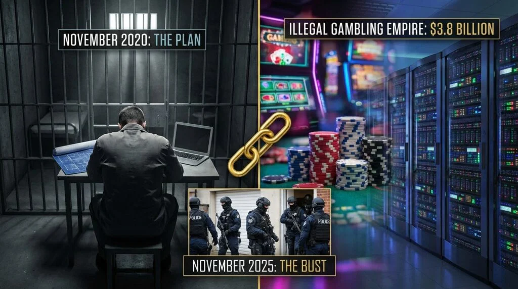 south korean biggest gambling operation from prison