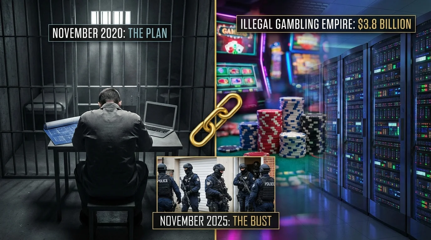 south korean biggest gambling operation from prison