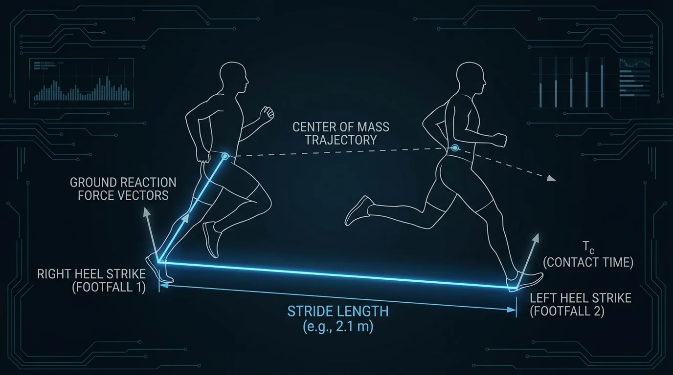Technical Diagram of How to Measure Running Stride Length