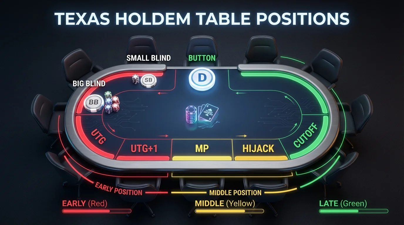 Texas Holdem Table Positions Diagram