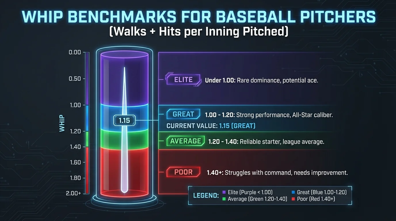 Pitching WHIP Benchmarks Chart
