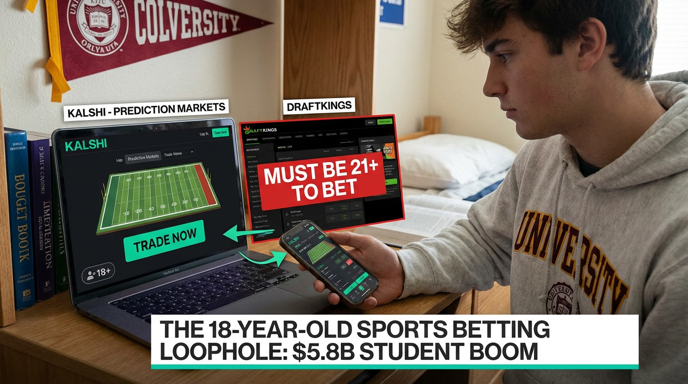 The 18-Year-Old Sports Betting Loophole: Kalshi, Prediction Markets, and the $5.8B Student Boom