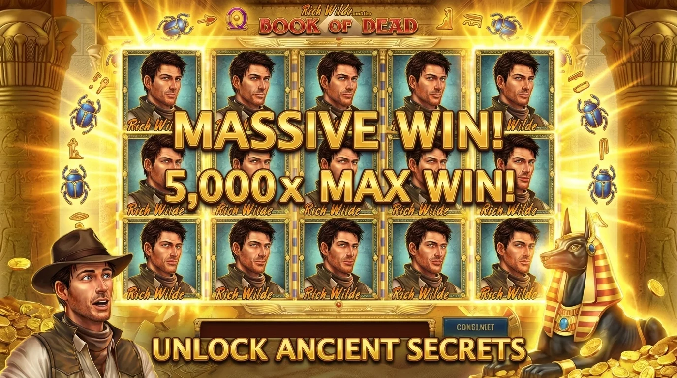 Book of Dead slot full screen expanding symbol win