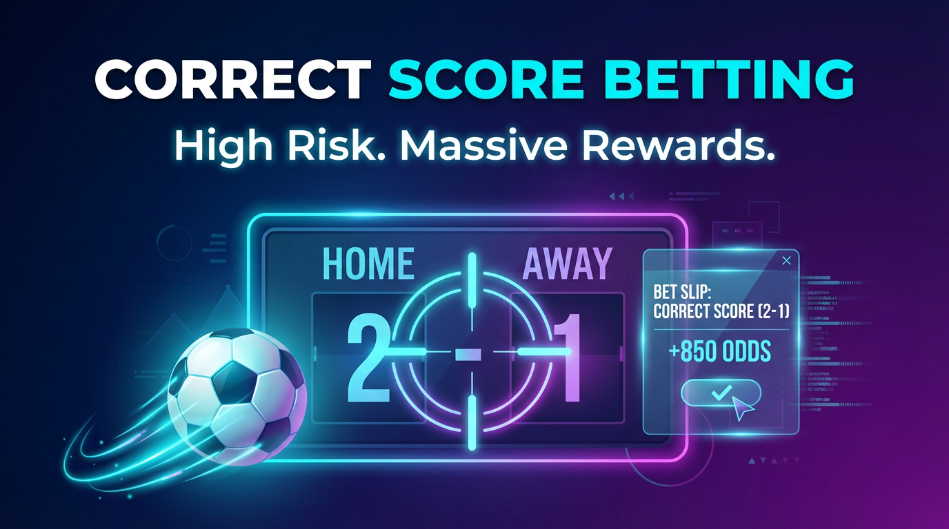 Graphic showing a soccer scoreboard and betting odds