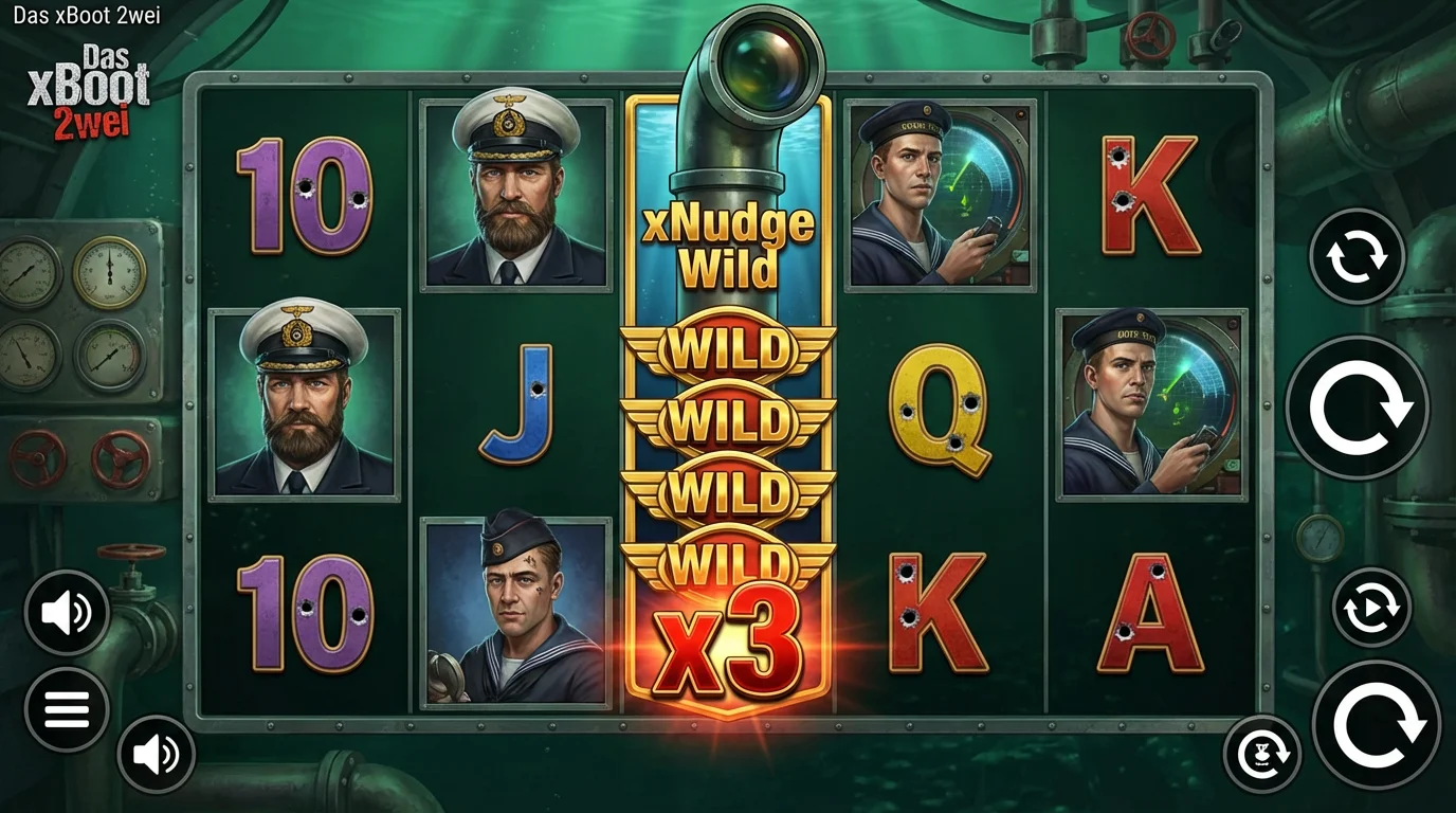Das xBoot 2wei slot xNudge Wild periscope symbol with multiplier