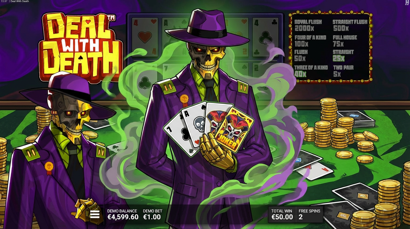 Deal with Death Slot Review: Where Poker Hands Meet 20,000x Potential in Hacksaw’s Noir Casino