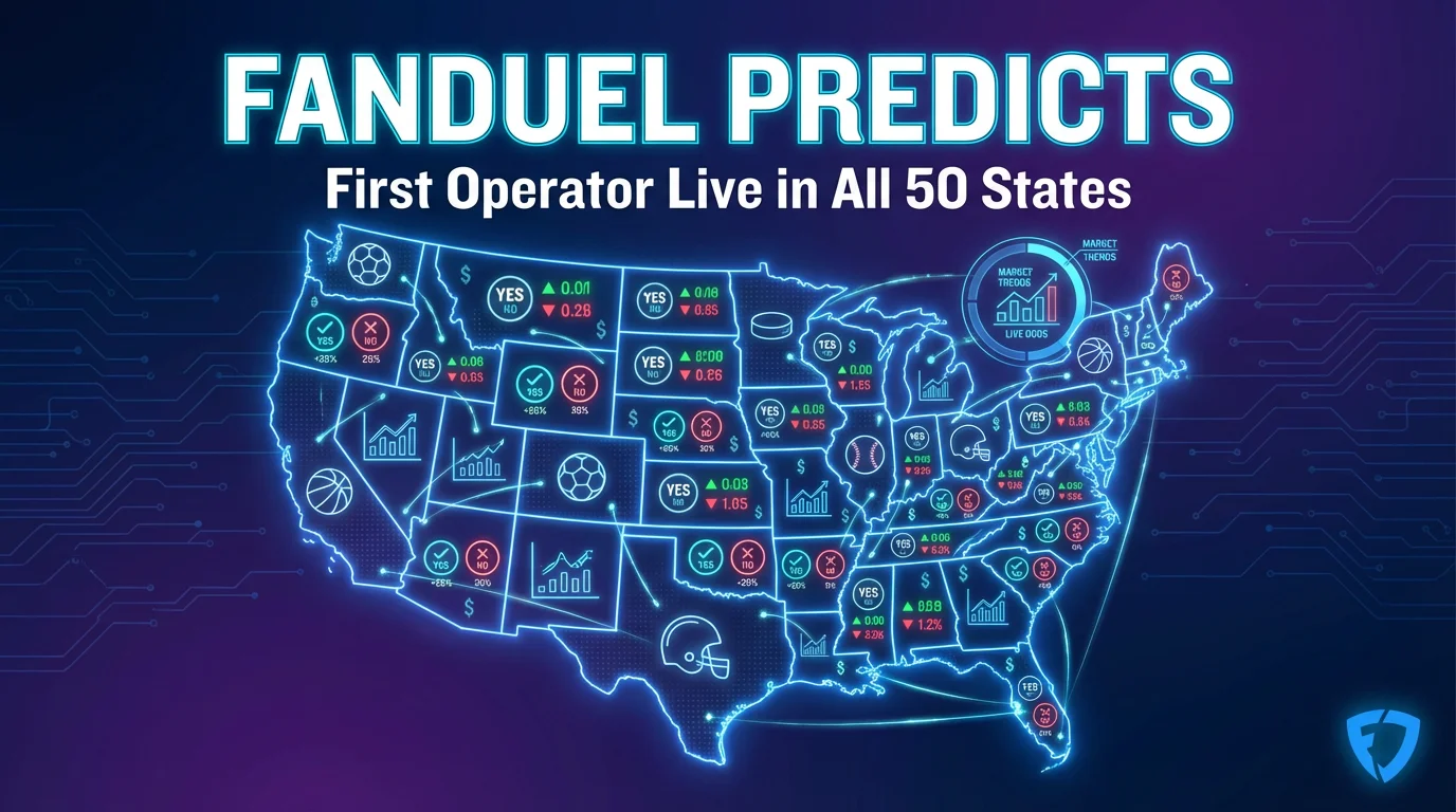 FanDuel Predicts launches prediction markets in all 50 US states with sports contracts in 18 states