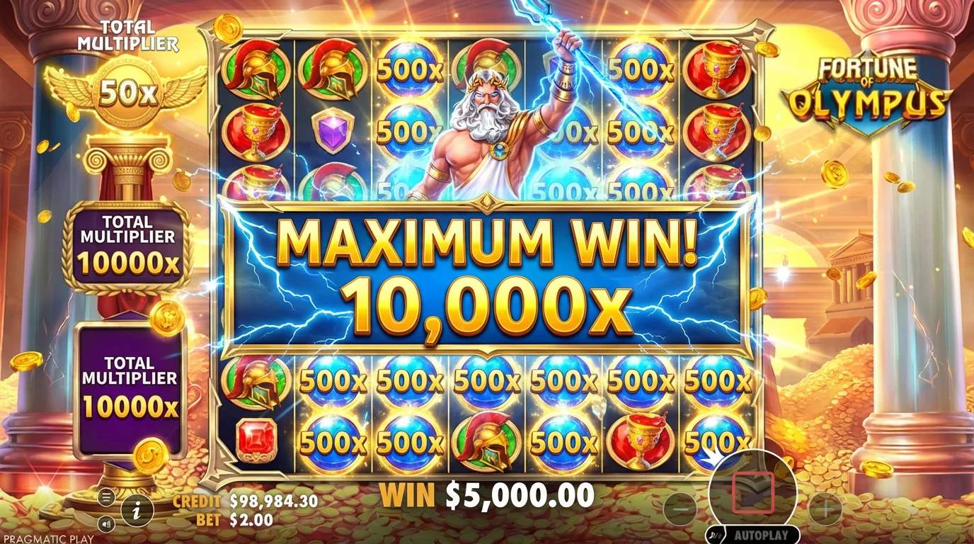 Fortune of Olympus slot maximum win 10000x celebration