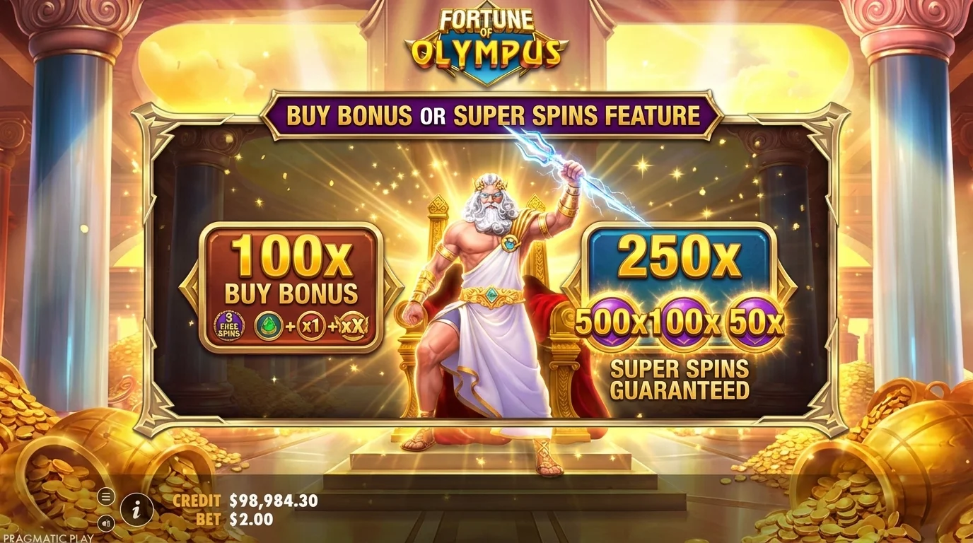 Fortune of Olympus slot Super Spins and bonus buy options