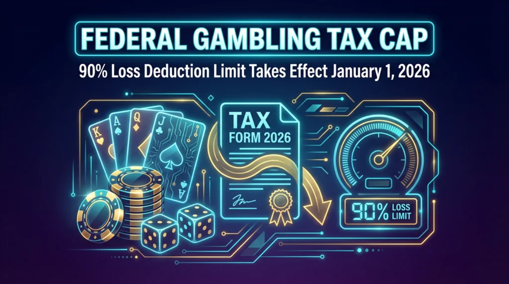 Federal Gambling Tax Cap - 90% Loss Deduction Limit Takes Effect January 1, 2026