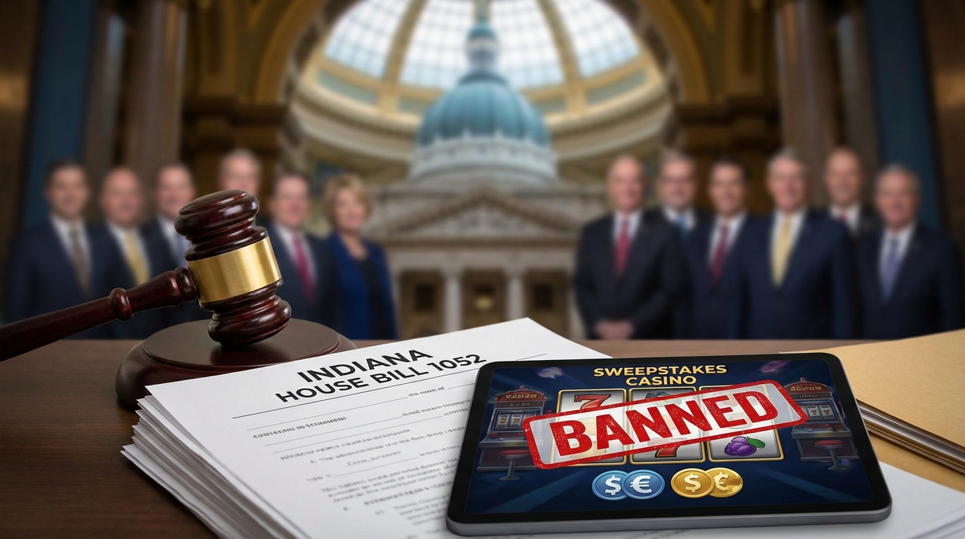 Indiana HB 1052 Hearing January 6: Sweepstakes Ban Would Affect Stake.us, All Operators