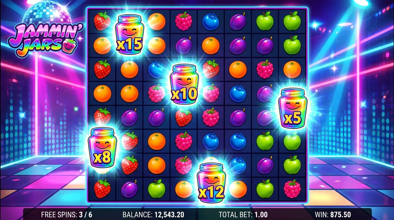 Jammin Jars slot Free Spins with sticky jam jar multipliers