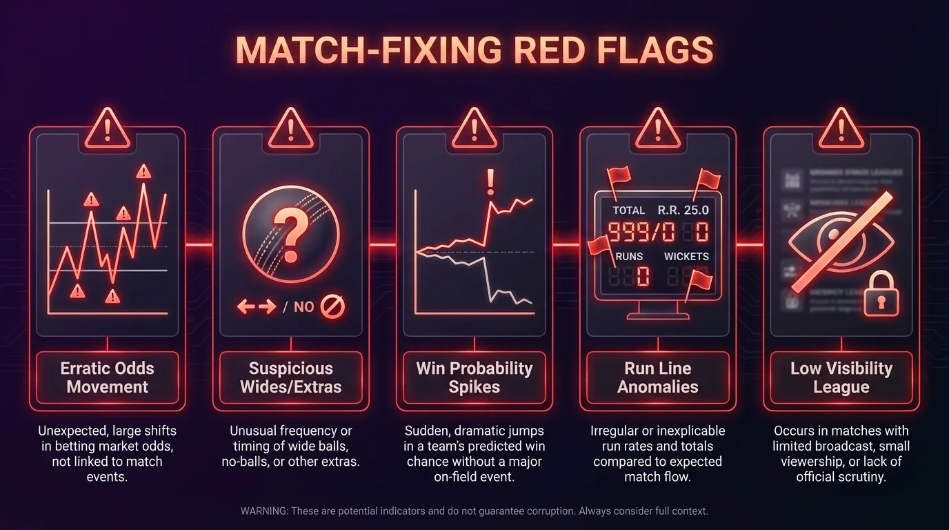 Five red flags that indicate a potentially fixed cricket match for bettors