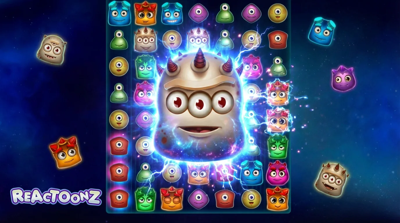 Reactoonz slot legendary Gargantoon 3x3 wild feature