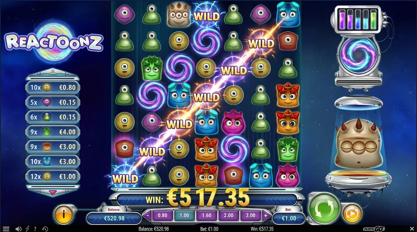 Reactoonz slot Quantum Features with wild transformations