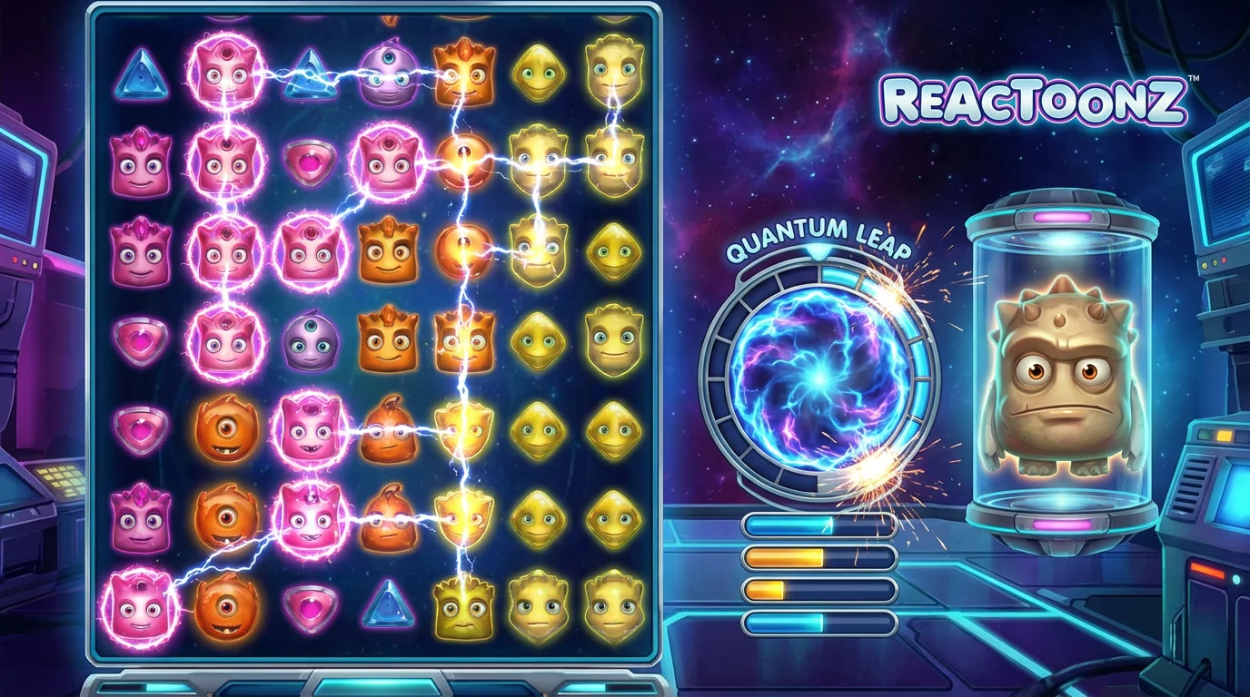 Reactoonz slot Quantum Leap charging meter feature