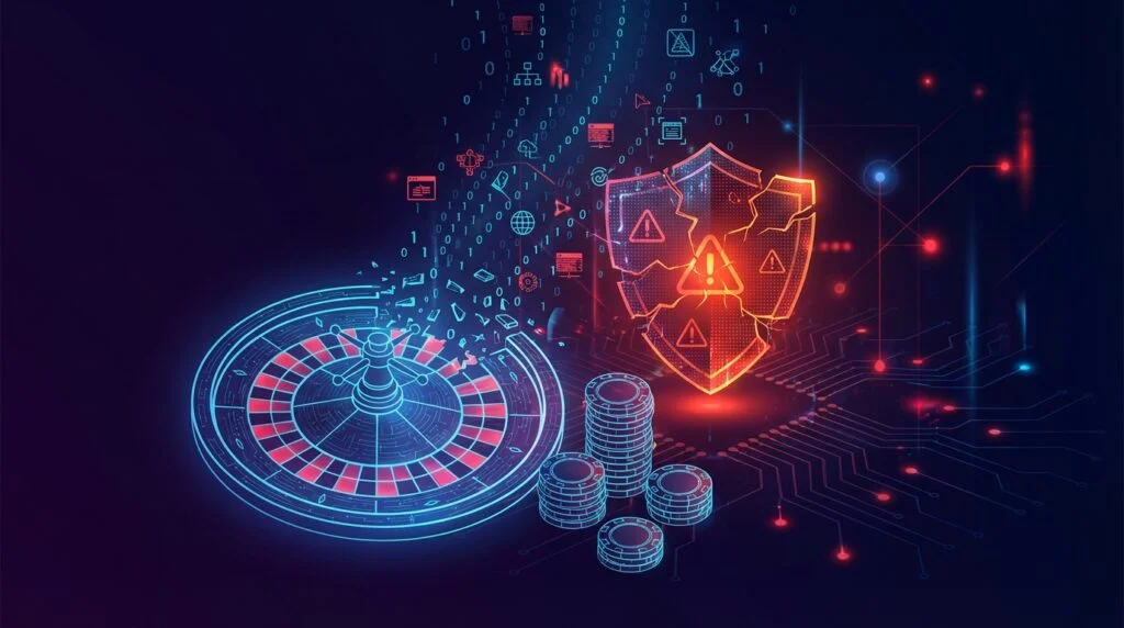 Casino cybersecurity crisis showing data breaches from Caesars and MGM to Wynn Resorts ShinyHunters attack