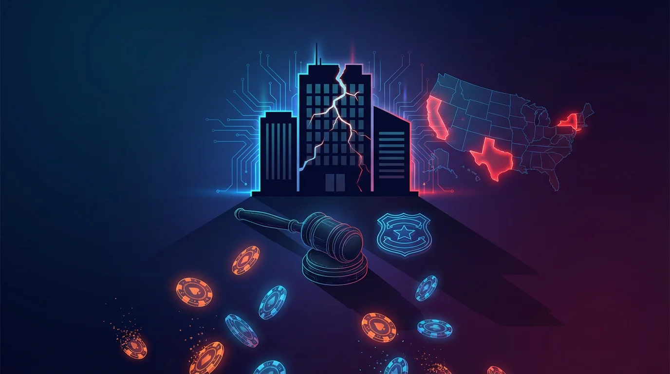 Chumba Casino CEO Laurence Escalante arrested - sweepstakes industry crisis visual