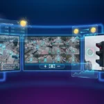 CCTV traffic camera feeds with AI vehicle detection overlays and betting interface elements