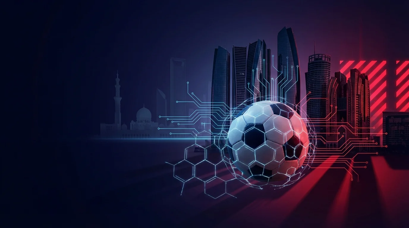 FIFA prediction market partner ADI Predictstreet blockchain network with Abu Dhabi skyline