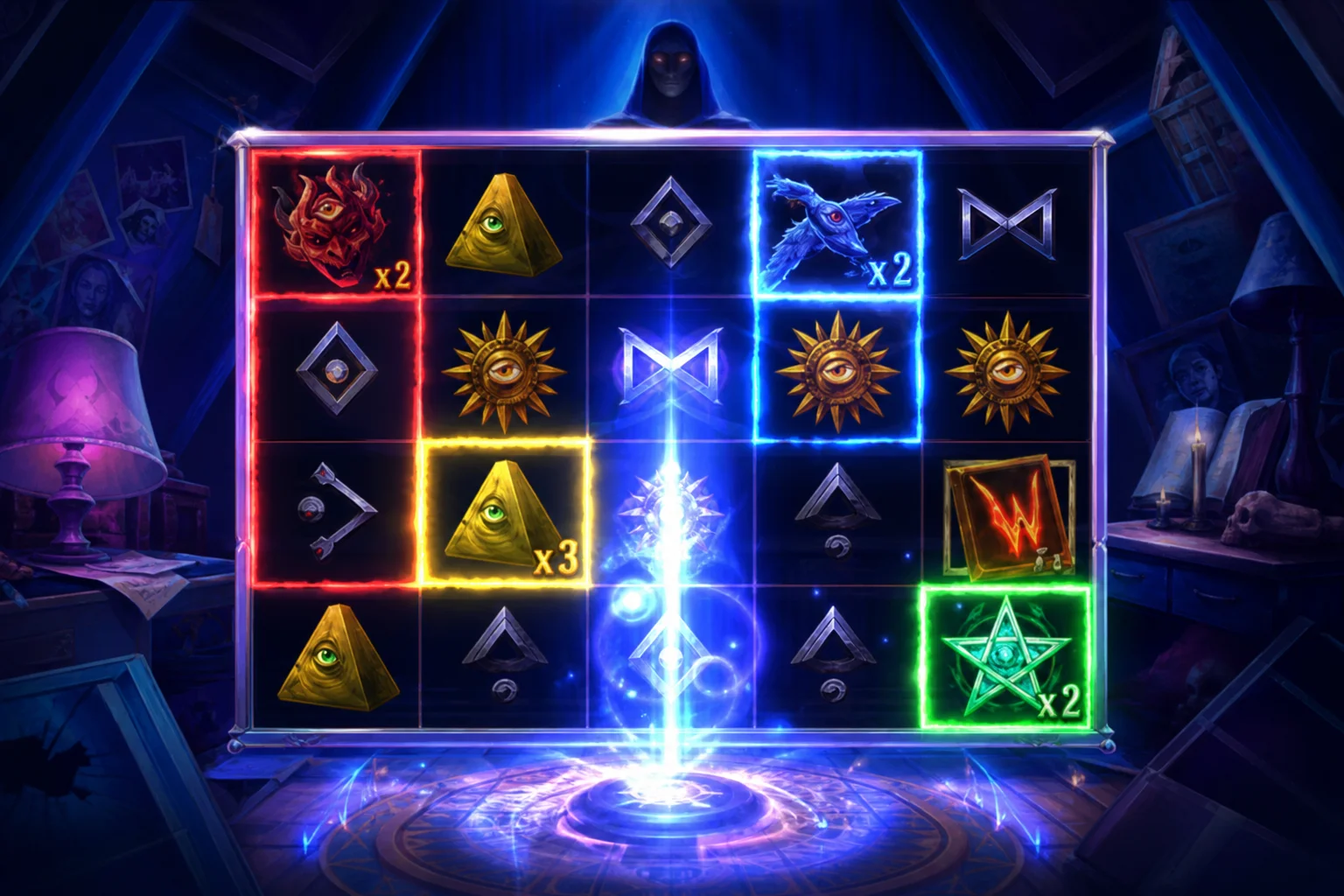 Secret Order All Seeing Eye bonus with doubling multipliers