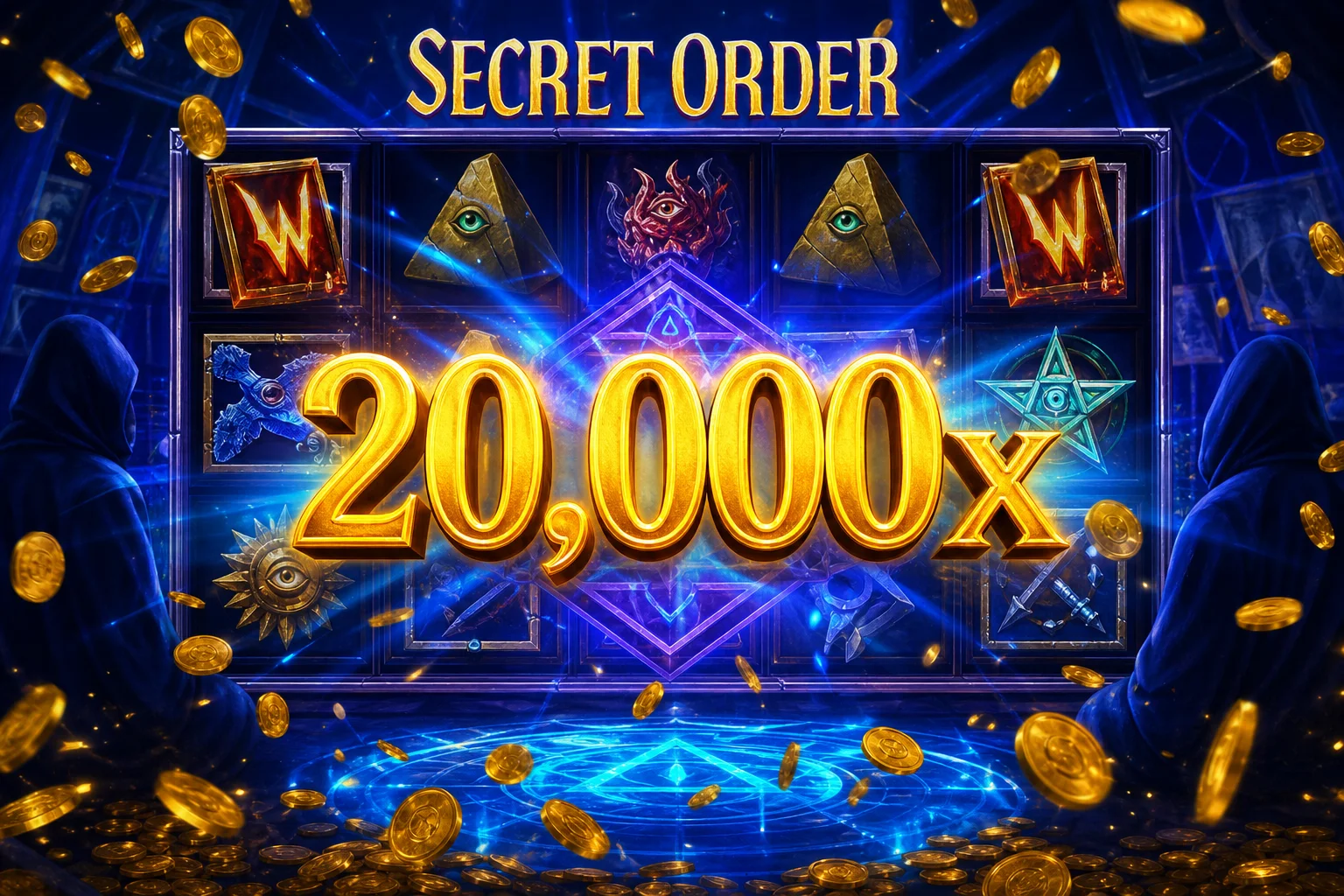 Secret Order slot 20,000x maximum win celebration