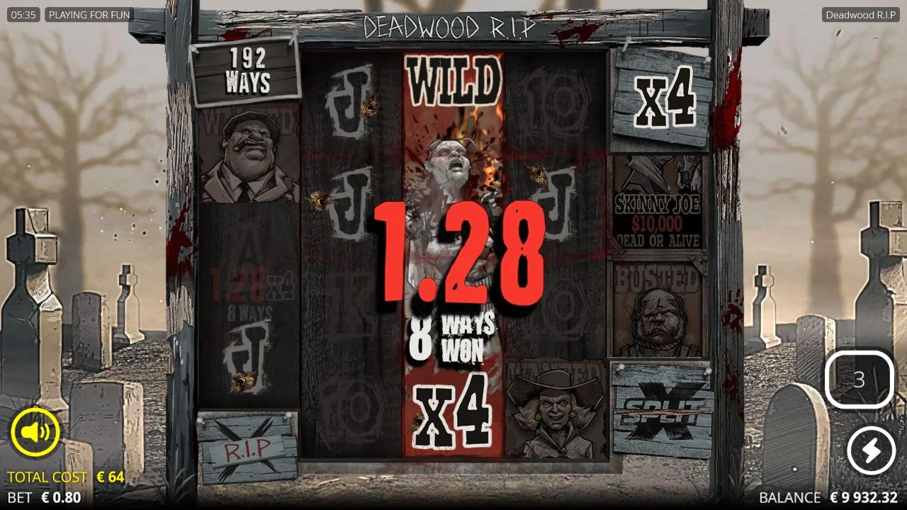 Real Deadwood R.I.P. Redemption Spins x4 xNudge screenshot