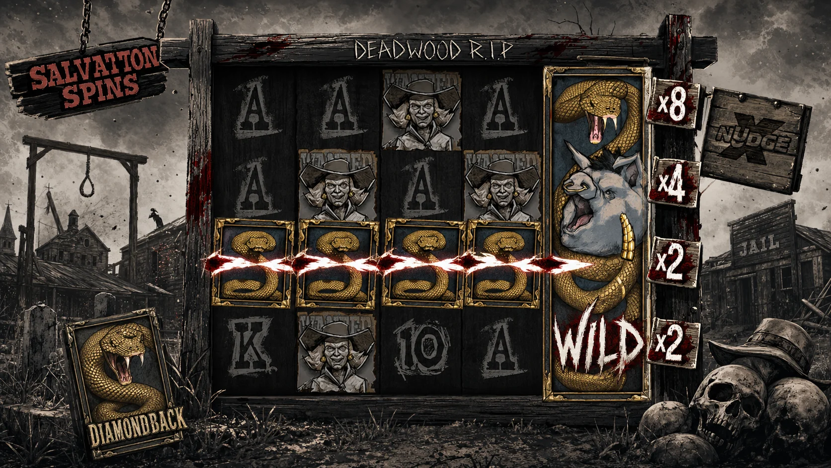 Deadwood R.I.P. Salvation Spins feature