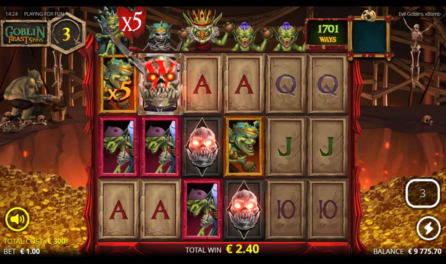 Evil Goblins xBomb Nolimit City: Evil Goblins xBomb Goblin Feast sticky skeleton reset at x5