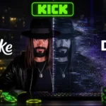 Roshtein split between a solid Kick and Stake side and a dissolving Duel clone side