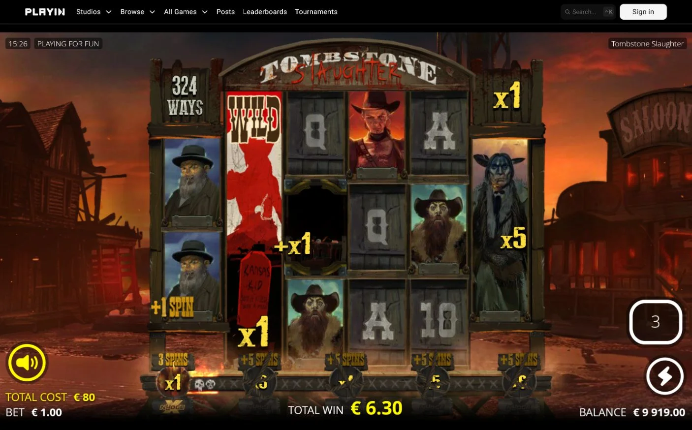 Tombstone Slaughter Nolimit City Slaughter Spins with xNudge Wild and x5 multiplier